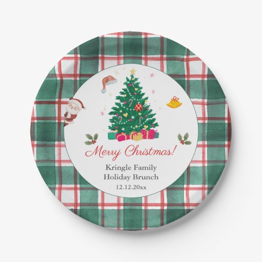 Weihnachtsfeiertag Pappteller (Vorderseite)