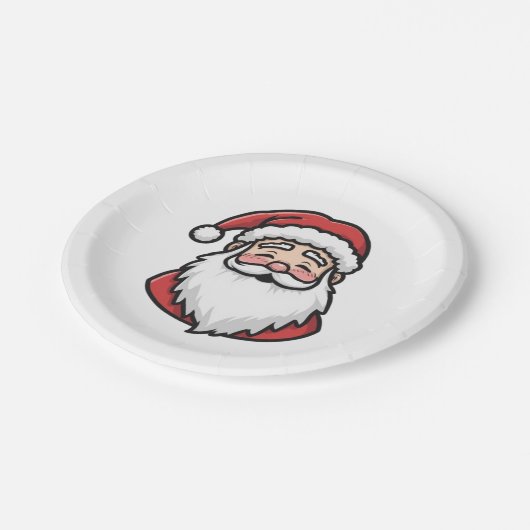 Weihnachtsfeiertag Pappteller (Schrägansicht)