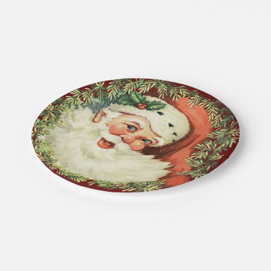 Weihnachtsfeiertag Pappteller (Schrägansicht)