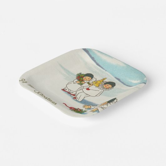 Weihnachtsfeiertag Pappteller (Gewinkelt)