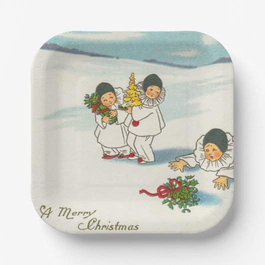 Weihnachtsfeiertag Pappteller (Vorderseite)