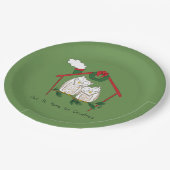 Weihnachtsfeiertag Pappteller (Schrägansicht)