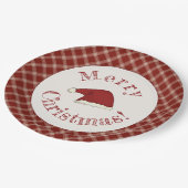 Weihnachtsfeiertag Pappteller (Schrägansicht)