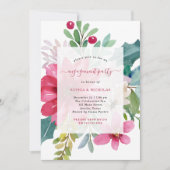 Weihnachtsfeiertag - Partei | Helle Flora Einladung (Vorderseite)