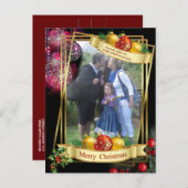 Weihnachtsfeiertag Party Ankündigungspostkarte (Vorne/Hinten)