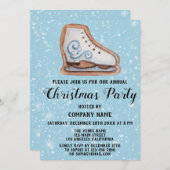 Weihnachtsfeiertag Party Cookie Blue Snow Einladung (Vorne/Hinten)