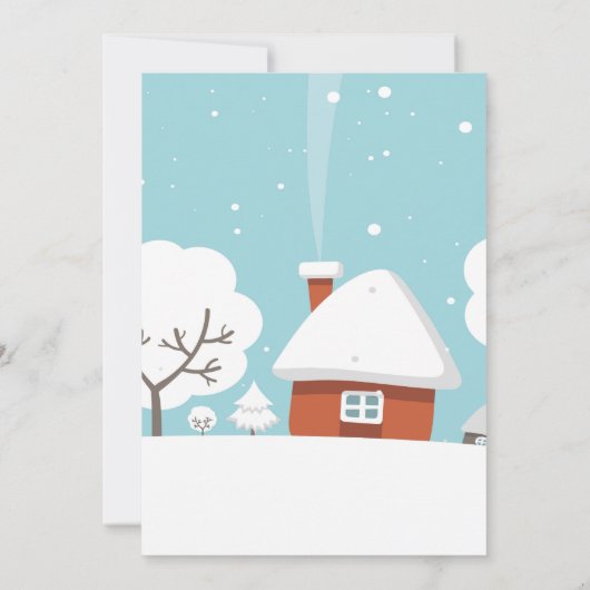 Weihnachtsfeiertag Party Einladung (Rückseite)