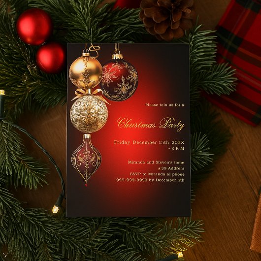 Weihnachtsfeiertag Party Einladung