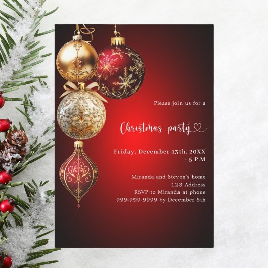 Weihnachtsfeiertag Party Einladung