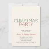 Weihnachtsfeiertag Party Einladung Rot Kariert (Vorderseite)