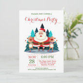 Weihnachtsfeiertag Party Einladung Weihnachtsmann (Stehend Vorderseite)