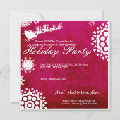 Weihnachtsfeiertag Party Einladung Weihnachtsmann  (Vorderseite)