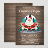 Weihnachtsfeiertag Party Einladung Weihnachtsmann (Vorne/Hinten)