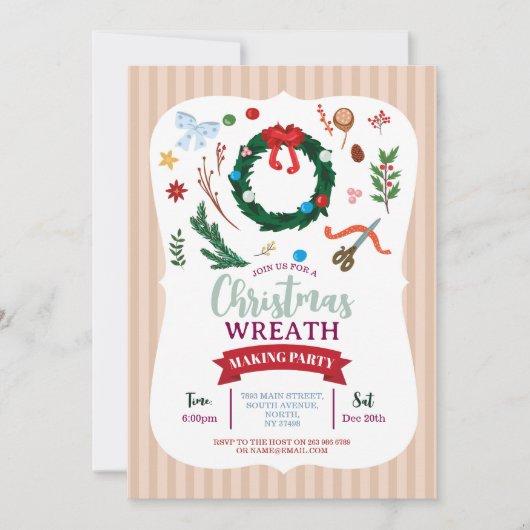 Weihnachtsfeiertag Party Einladung zum Party (Vorderseite)