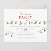 Weihnachtsfeiertag Party Einladungspostkarte (Vorderseite)