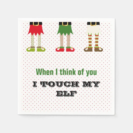 Weihnachtsfeiertag Party Elf Napkins Serviette (Vorderseite)