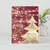 Weihnachtsfeiertag Party Inv Einladung (Stehend Vorderseite)
