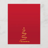 Weihnachtsfeiertag Party Rotes Gold Moderne Einlad (Rückseite)