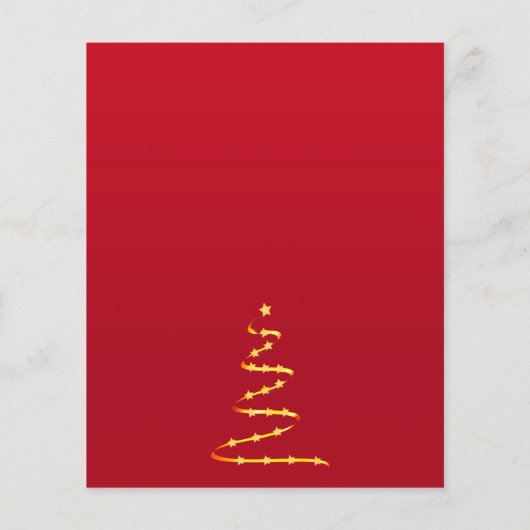 Weihnachtsfeiertag Party Rotes Gold Moderne Einlad (Rückseite)