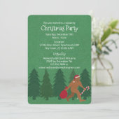 Weihnachtsfeiertag Party Squatchy Spaß Kinder Einladung (Stehend Vorderseite)