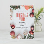 Weihnachtsfeiertag personalisieren einladung (Stehend Vorderseite)