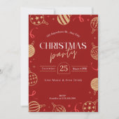 Weihnachtsfeiertag personalisieren einladung (Vorderseite)