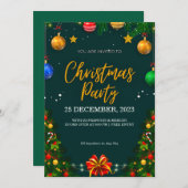 Weihnachtsfeiertag personalisieren einladung (Vorne/Hinten)