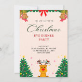 Weihnachtsfeiertag personalisieren einladung (Vorderseite)