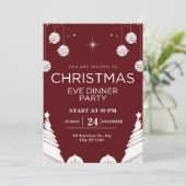 Weihnachtsfeiertag personalisieren einladung (Stehend Vorderseite)