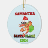 Weihnachtsfeiertag Personalisiert Keramik Ornament (Links)