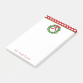 Weihnachtsfeiertag Personalisiert Post-it Klebezettel (angewinkelt)