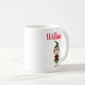 Weihnachtsfeiertag personalisierter individuelle N Kaffeetasse (VorderseiteRechts)