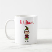 Weihnachtsfeiertag personalisierter individuelle N Kaffeetasse (Links)