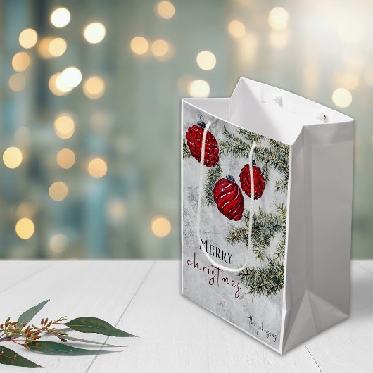 Weihnachtsfeiertag Pine Tree Ornamente Mittlere Geschenktüte