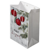 Weihnachtsfeiertag Pine Tree Ornamente Mittlere Geschenktüte (Vorderseite Schrägansicht)