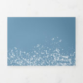 Weihnachtsfeiertag Pine Trees Snow Scene Wedding Dreifach Gefaltete Einladung (Cover)