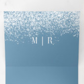 Weihnachtsfeiertag Pine Trees Snow Scene Wedding Dreifach Gefaltete Einladung (Innen Erste Seite)