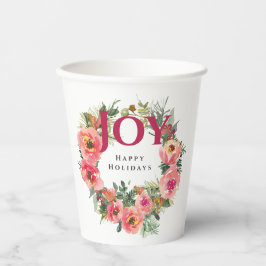 Weihnachtsfeiertag Pink Joy Wreath Botanischer Gar Pappbecher