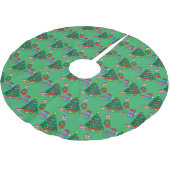 Weihnachtsfeiertag Pinsel Polyester Tree Skirt Weihnachtsbaumdecke (Schrägansicht)