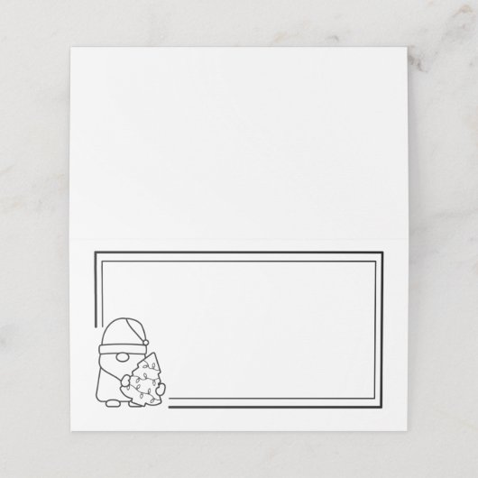 Weihnachtsfeiertag Platzkarte (Außenseite Aufgefaltet)