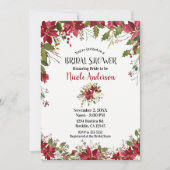 Weihnachtsfeiertag Poinsettia Blume Brautparty Einladung (Vorderseite)