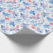 Weihnachtsfeiertag Poinsettia Blume Muster Geschenkpapier (Ecke)