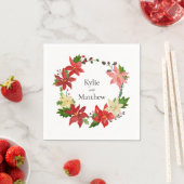 Weihnachtsfeiertag Poinsettia Feierliche Hochzeit Serviette (Beispiel)