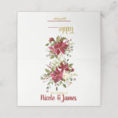 Weihnachtsfeiertag Poinsettia Hochzeitstisch Platzkarte (Außenseite Aufgefaltet)