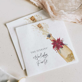 Weihnachtsfeiertag Poinsettia Party Serviette