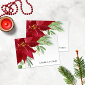 Weihnachtsfeiertag Poinsettia Vielen Dank Dankeskarte