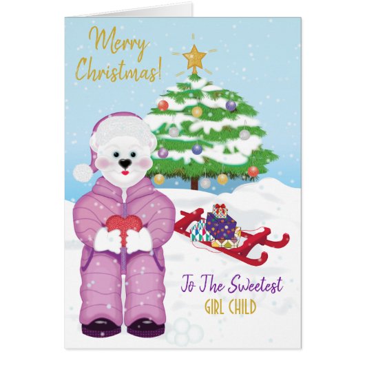 Weihnachtsfeiertag Polar Bear Girl (Vorne)