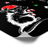 Weihnachtsfeiertag Possum Moon Opossum Raccoon Xma Poster (Ecke)