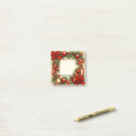 Weihnachtsfeiertag Post-it Klebezettel (Auf Schreibtisch)