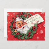 Weihnachtsfeiertag Postkarte (Vorne/Hinten)